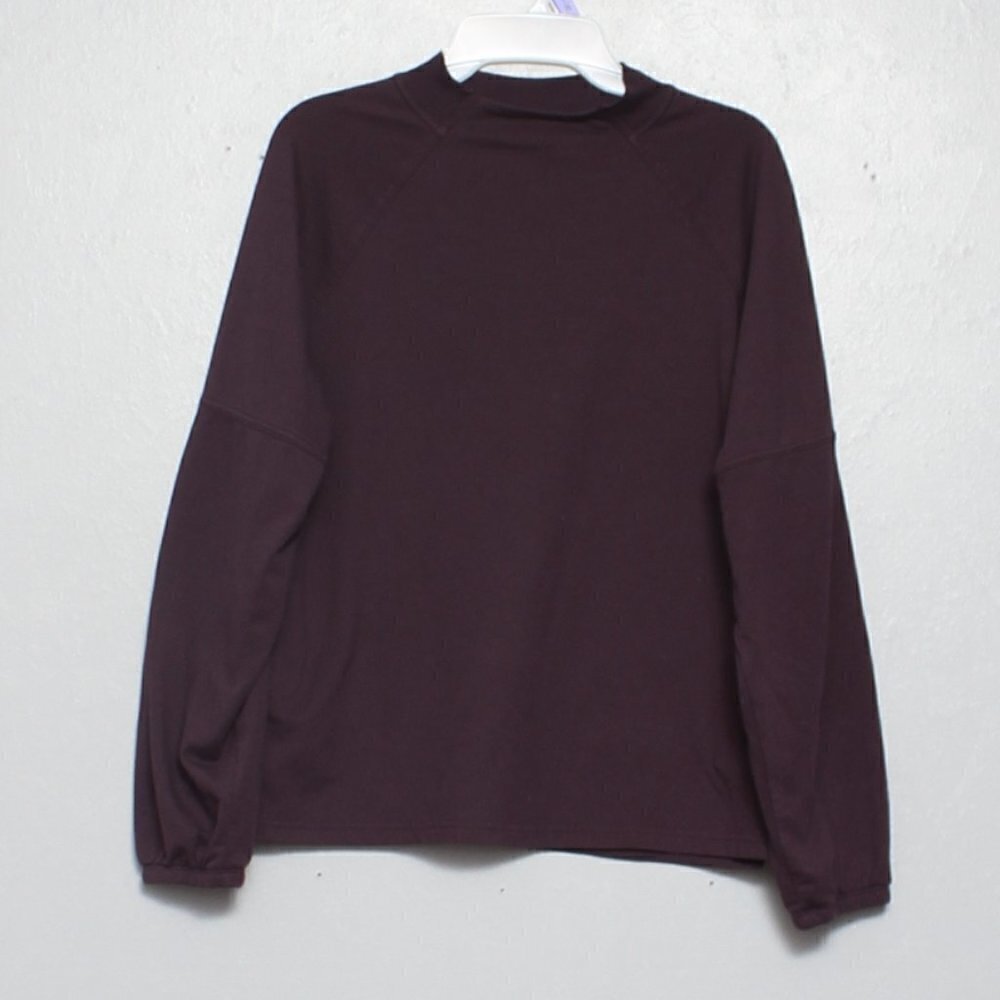 Z by Zella plum long sleeve mock neck athletic top